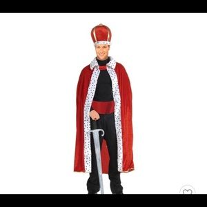Men's King Robe & Crown Costume Kit